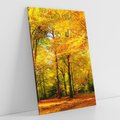 Obraz na płótnie 70x100 - Urok jesiennego lasu - las, drzewa
