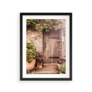 Plakat w ramie 30x40 - Stare drzwi pełne historii - drzwi, stare - rama czarna
