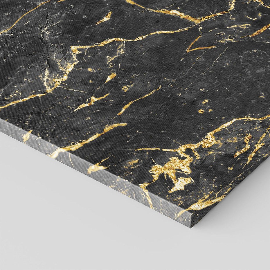 Obraz na płótnie 50x70 - Egzotyczny Blask - marmur, złoto