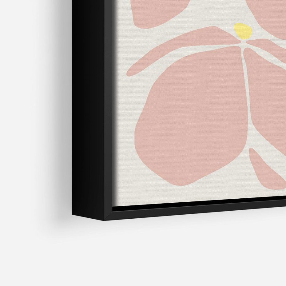 Obraz w ramie 70x100 - Rozplątane Akwarelowe Formy - abstrakcyjne boho kwiaty, kompozycja - rama czarna