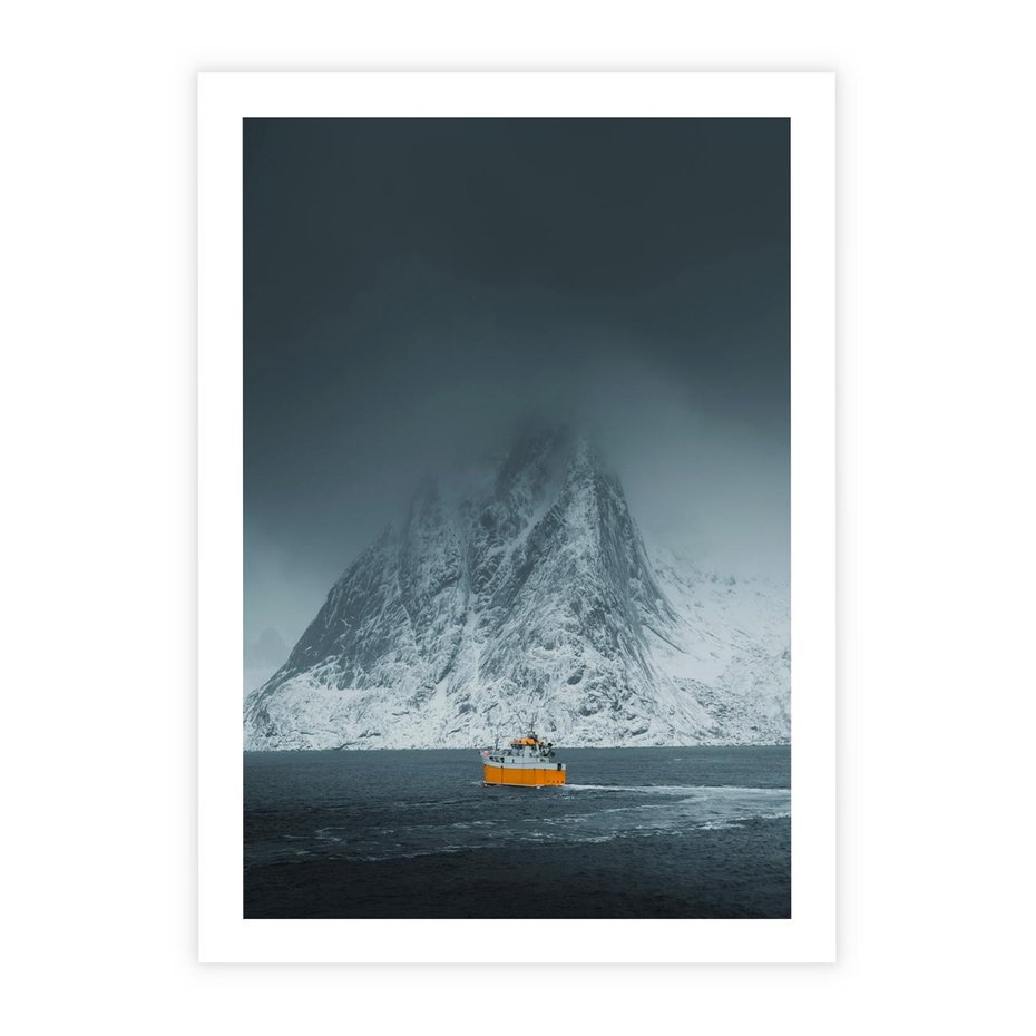 Plakat bez ramy 21x30 - Skandynawski pejzaż - skadynawski, pejzaż