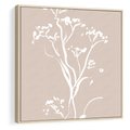Obraz w ramie 80x80 - Harmonijne Mini Boho - minimalistyczny delikatny obraz, beżowe odcienie - rama drewno