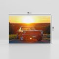 Obraz na płótnie 70x50 - Moc i elegancja - Ford Mustang, samochód