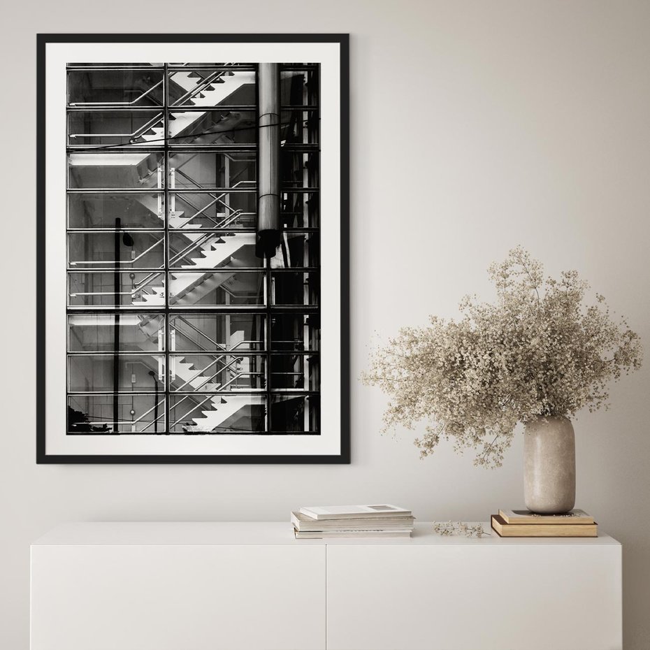 Plakat bez ramy 40x50 - Schody do architektonicznej przestrzeni - schody, architektura