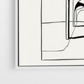 Obraz w ramie 80x80 - Poezja światła i cienia - nowoczesna sztuka, minimalistyczny styl - rama biała