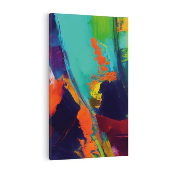 Obraz na płótnie 80x120 - Abstrakcyjne wizje czasu - żywe radosne kolory, plamy kolory
