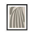 Plakat w ramie 40x50 - Beżowa Delikatność - nowoczesna sztuka, plakat modern - rama czarna