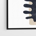 Obraz w ramie 50x50 - Opowieść Przenikających Energii - inspiracja mattise, abstrakcja - rama czarna