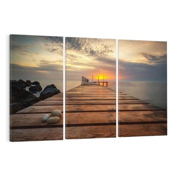 Obraz na płótnie 120x80 - Molo nad bułgarskim morzem - Bułgaria, molo