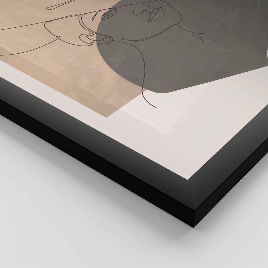 Zestaw obrazy w ramie 50x70 galeria - Kobiety, plakaty, boho - rama czarna