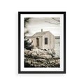 Plakat w ramie 30x40 - Nostalgiczna Oaza - rustykalny domek, domek nad jeziorem - rama czarna