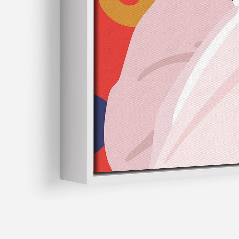 Obraz w ramie 80x120 - Kobieca Przenikliwość - nowoczesny plakat, styl retro - rama biała