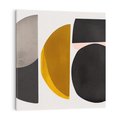 Obraz na płótnie 60x60 - Tajemnice sztuki odkryte - geometryczne półkola, kształty