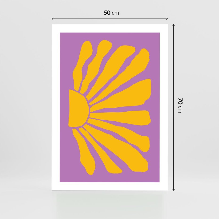 Plakat bez ramy 50x70 - Podróżne Kontury - abstrakcyjny plakat, intensywne różowe tło