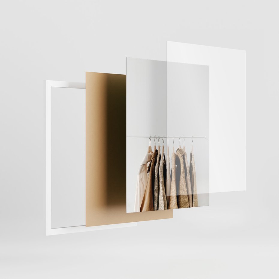 Zestaw obrazy w ramie 50x70 galeria - Moda, fashion, brąz, boho - rama biała