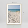 Plakat w ramie 50x70 - Harmonia plażowego morza - plaża, morze - rama drewno