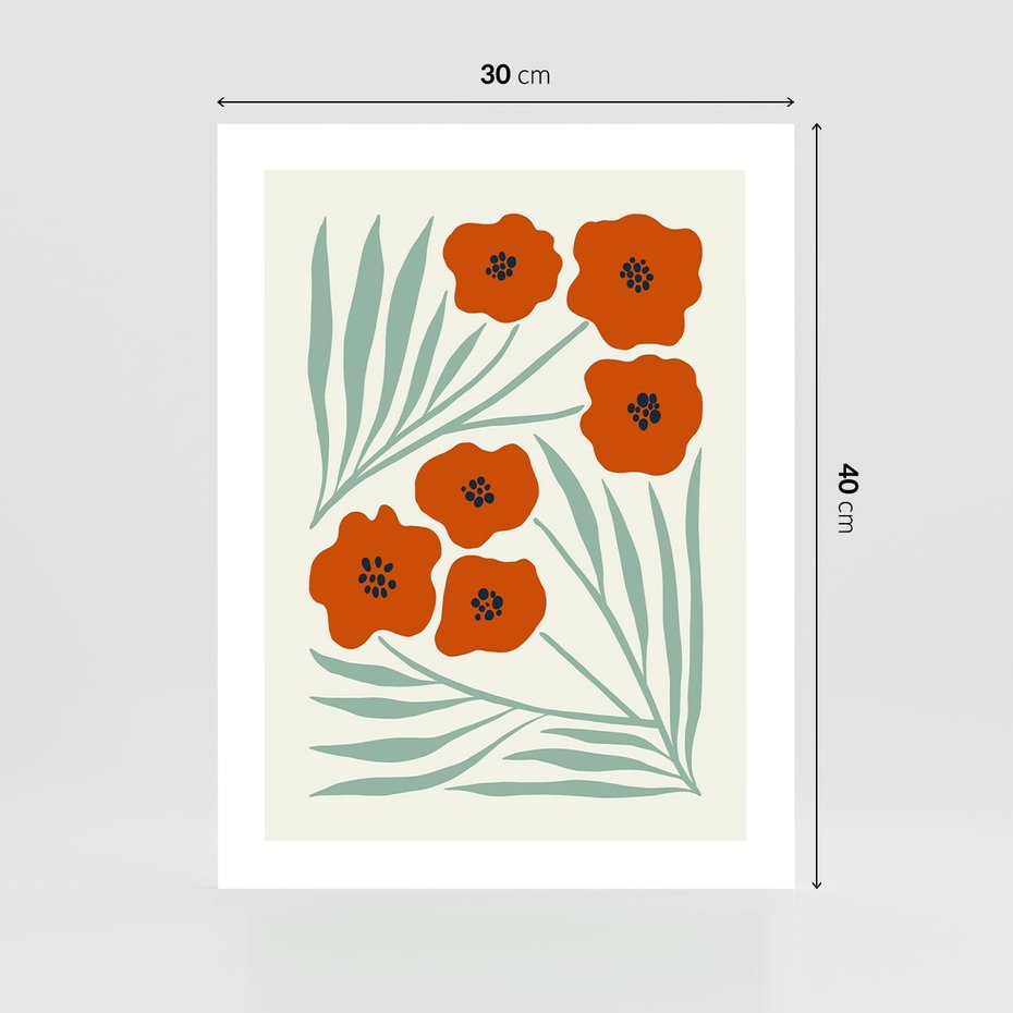 Plakat bez ramy 30x40 - Makowe Odkrycie - czerwone kwiaty, maki