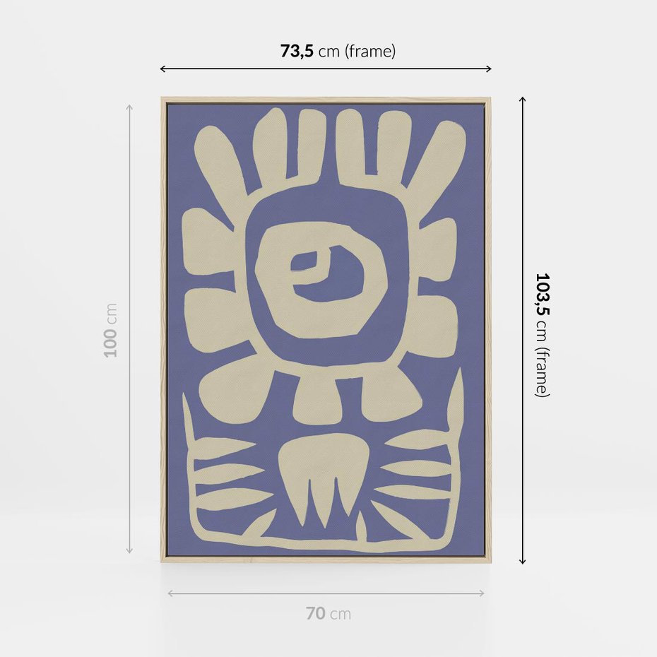 Obraz w ramie 70x100 - Widok Abstrakcyjny - skandynawski styl, plakat - rama drewno