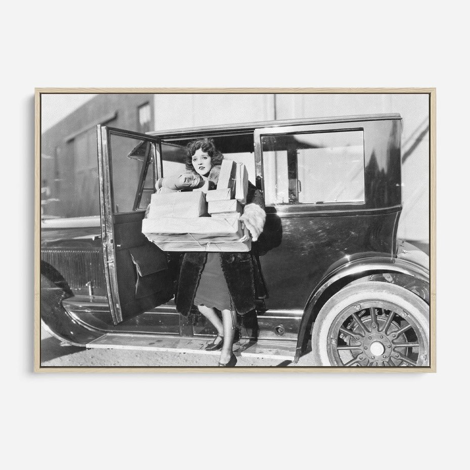 Obraz w ramie 70x50 - Nostalgiczna Podróż - fotografia vintage, lata 30 - rama drewno