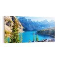 Obraz na płótnie 120x60 - Górskie jezioro: harmonia natury - góry, jezioro