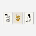 Zestaw obrazy w ramie 50x70 galeria - Kobiece, plakaty, bielizna, garderoba - rama biała