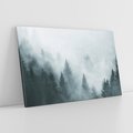 Obraz na płótnie 70x50 - Las w Mgłe - las, we