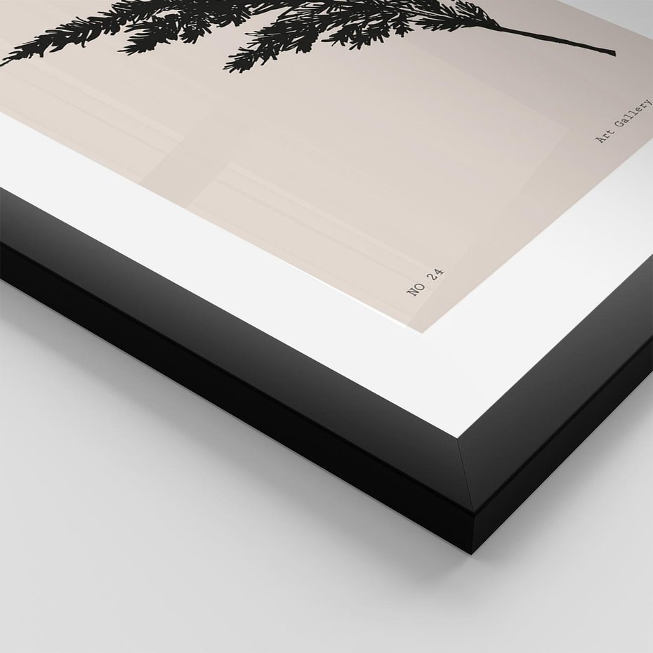 Plakat w ramie 40x50 - Boho Refrakcje Przestrzeni - boho plakat, roślina - rama czarna