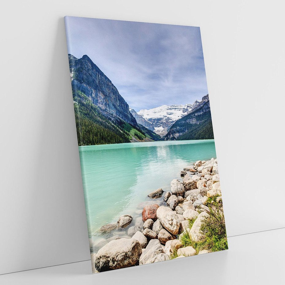 Obraz na płótnie 50x70 - Górskie jezioro - spokój i piękno - jezioro, górskie