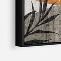 Obraz w ramie 70x50 - Oddechy ciszy i ruchu - rzut liści palmy, monstery - rama czarna
