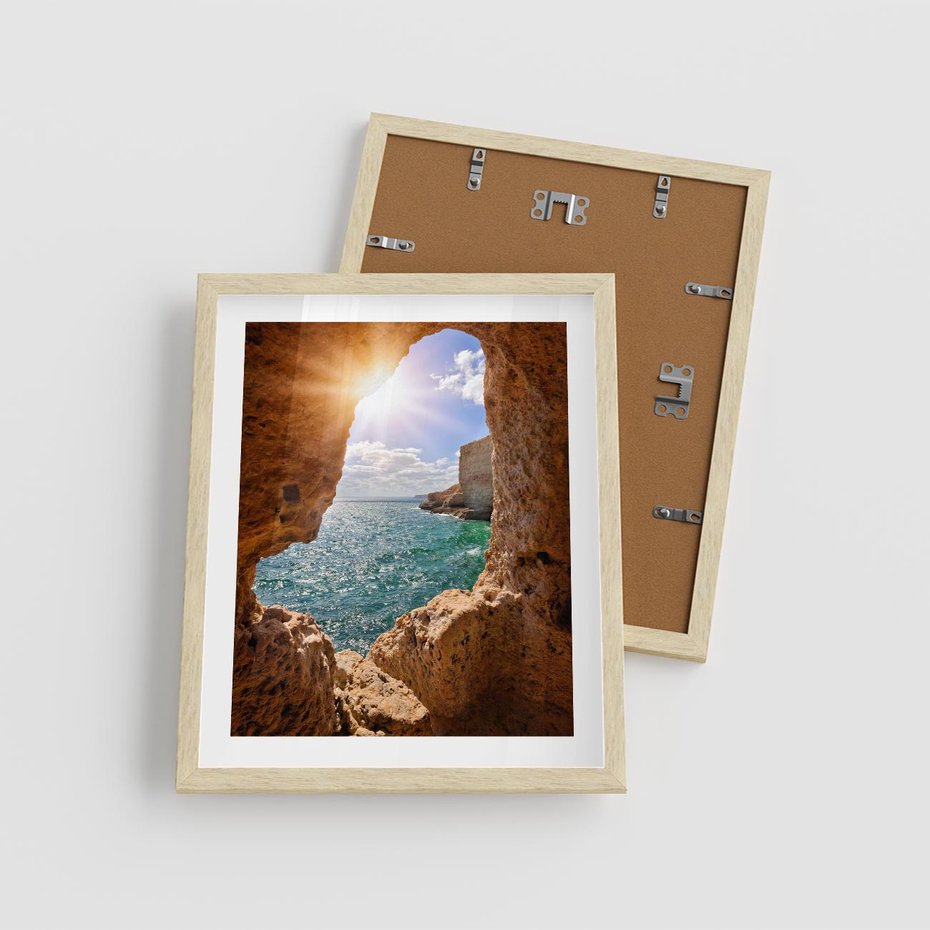 Plakat w ramie 40x50 - Potęga Natury - morze, klify - rama drewno