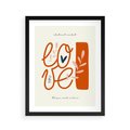 Plakat w ramie 40x50 - Pastelowa Siła Miłości - miłość, love - rama czarna