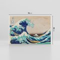 Obraz na płótnie 70x50 - "Wielka Fala u wybrzeży Kanagawy" Katsushiki Hokusai - Reprodukcja - reprodukcja, obraz na płótnie