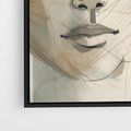 Obraz w ramie 50x50 - Tylko Zamknij Oczy - twarz kobiety, zamknięte oczy - rama czarna