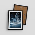 Plakat w ramie 30x40 - Nocne pejzaże miasta - miasto, nocą - rama czarna