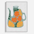 Obraz w ramie 70x100 - Kolorystyczna Ekspresja - czajnik, abstrakcja - rama biała