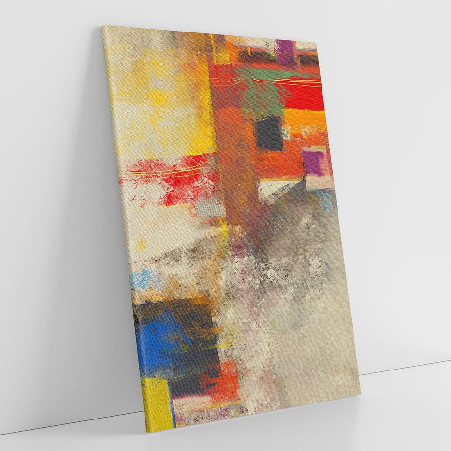 Obraz na płótnie 50x70 - Abstrakcja olejna - kształty i kolory - abstrakcja, olejna