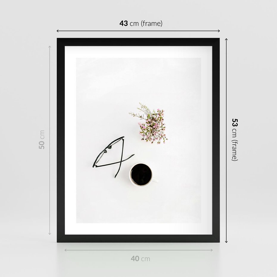 Plakat w ramie 40x50 - Codzienne Radości - kompozycja, bukiet - rama czarna