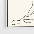 Obraz w ramie 50x50 - Akt w Minimalizmie - kobieta akt, minimalizm - rama biała