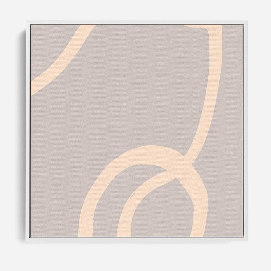 Obraz w ramie 50x50 - Wystylizowana Rewolucja - minimalistyczny obraz, nowoczesny - rama biała