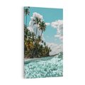 Obraz na płótnie 50x70 - Rajskie Wakacje - plaża, palmy