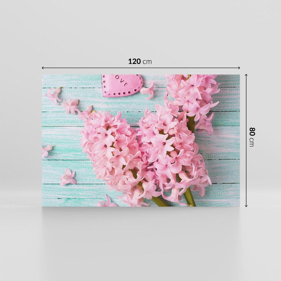 Obraz na płótnie 120x80 - Hiacynty w Kwiatowej Kompozycji - hiacynty, kwiaty