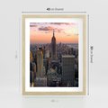 Plakat w ramie 40x50 - Nowojorskie Wieżowce - Nowy York, wieżowce - rama drewno