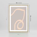 Plakat w ramie 50x70 - Wystylizowana Rewolucja - minimalistyczny obraz, nowoczesny - rama drewno