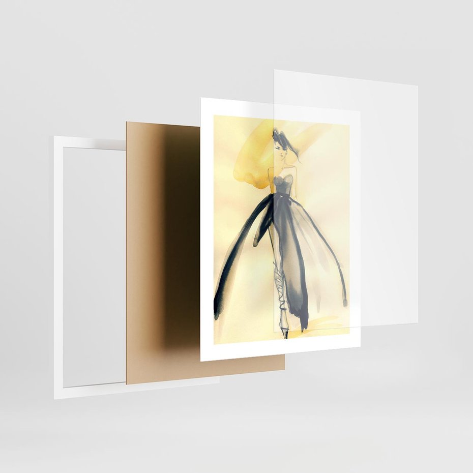 Plakat w ramie 40x50 - Ekspresja Wyrazu - abstrakcja, kobieta - rama biała