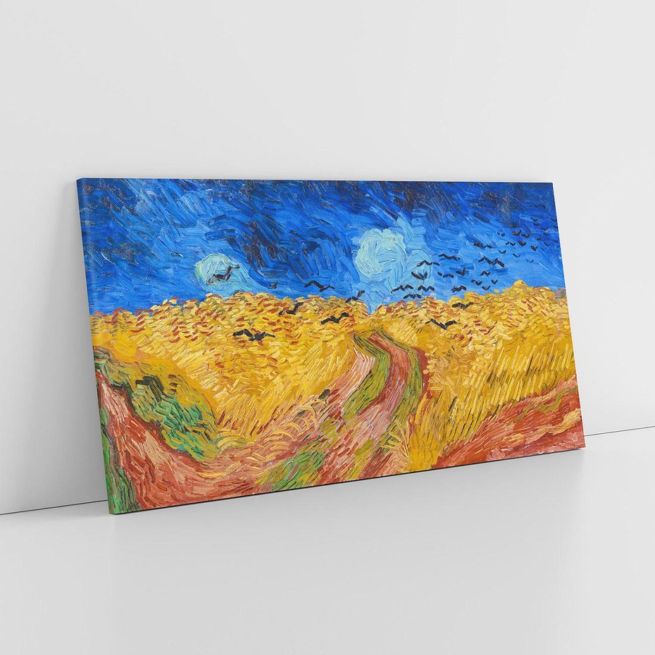 Obraz na płótnie 120x60 - "Wheatfield with Crows" (1890) Vincent van Gogh - Reprodukcja - reprodukcja, obraz na płótnie