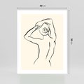 Plakat bez ramy 40x50 - Tajemniczy Rytm - kobieta, posąg