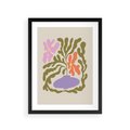 Plakat w ramie 30x40 - Kolorowe Echa - kwiaty, abstrakcja - rama czarna