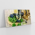 Obraz na płótnie 120x60 - Wino winogrona i kieliszki - wino, winogrona