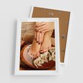 Plakat w ramie 50x70 - Relaksujące Spa i Perfekcyjny Manicure - spa, paznokcie - rama biała
