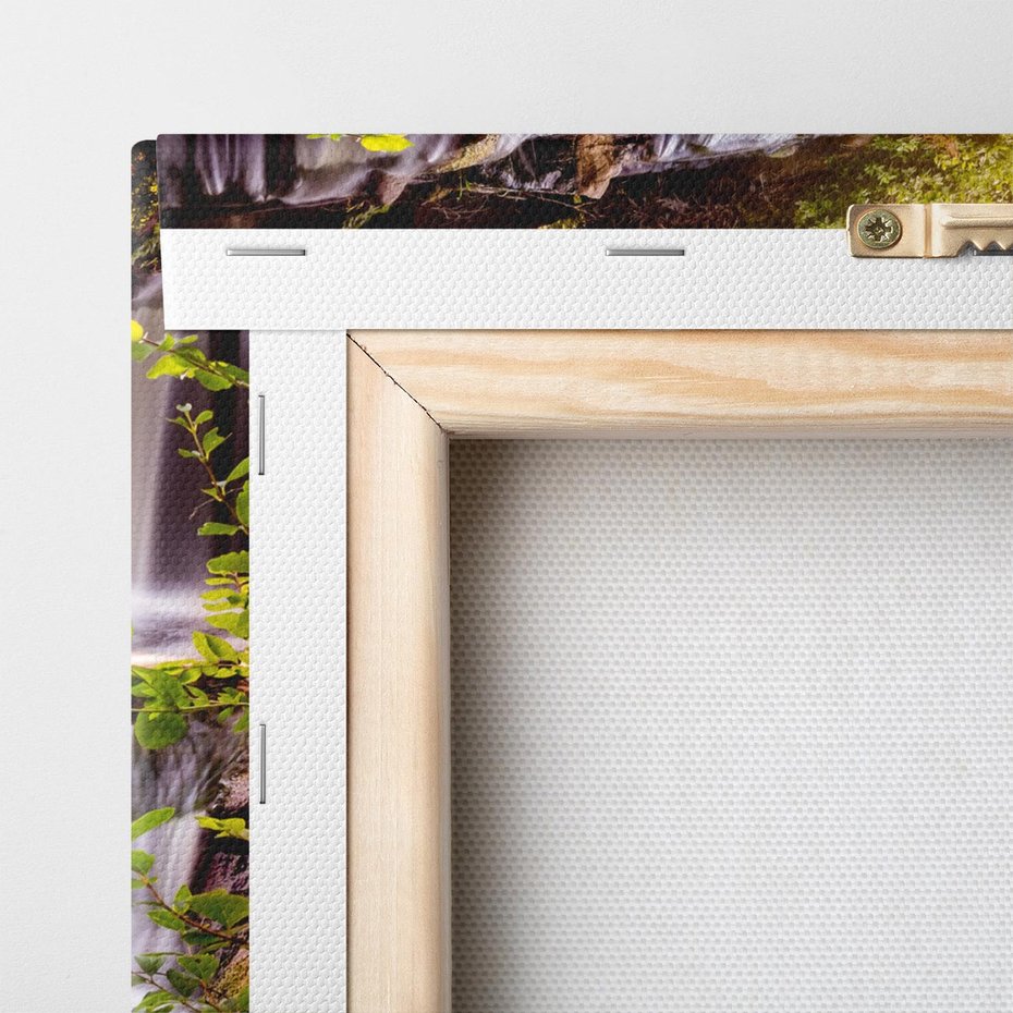 Obraz na płótnie 70x50 - Moc Natury - wodospad, rzeka